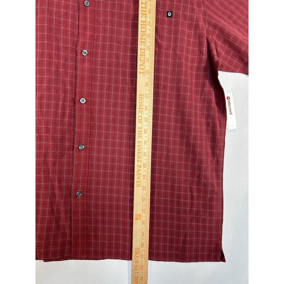 Marmot Shirt Men's Eldridge SS Button Down Red Plaid Short Sleeve New - Picture 6 of 9